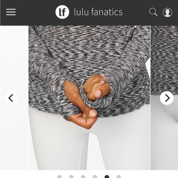 Lululemon Runderful Long Sleeve Spaced Out Space Dye Black White Thumb Hole Sz 6 - Picture 10 of 13
